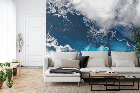 Fototapeta Marble Ink Abstract Art From Exquisite Original Painting For Abstract Background . Painting Was Painted Pattern Of Om