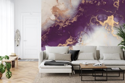 Fototapeta Marble Ink Abstract Art From Exquisite Original Painting For Abstract Background . Painting Was Painted Pattern Of Om