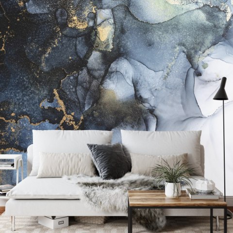 Fototapeta Marble Ink Abstract Art From Exquisite Original Painting For Abstract Background . Painting Was Painted Pattern Of Om
