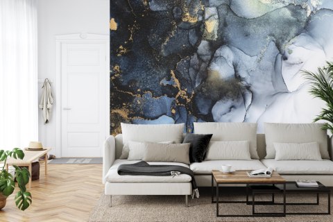 Fototapeta Marble Ink Abstract Art From Exquisite Original Painting For Abstract Background . Painting Was Painted Pattern Of Om