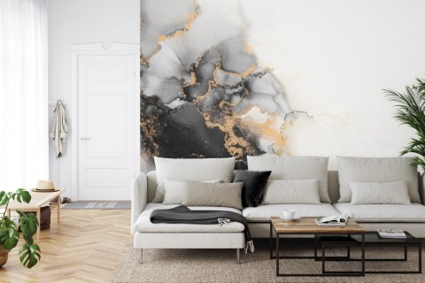 Fototapeta Marble Ink Abstract Art From Exquisite Original Painting For Abstract Background . Painting Was Painted Pattern Of Om