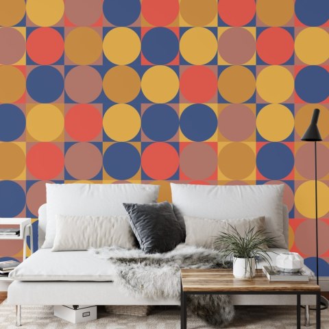 Fototapeta Retro Pattern, Geometric Colorful Abstract