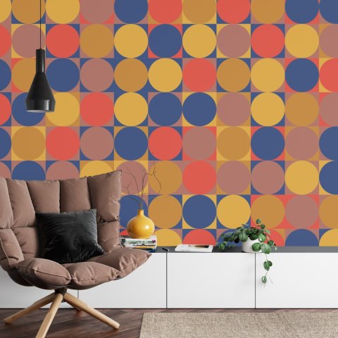 Fototapeta Retro Pattern, Geometric Colorful Abstract