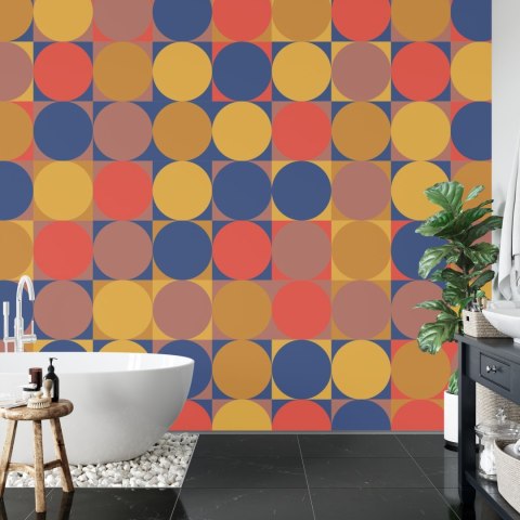 Fototapeta Retro Pattern, Geometric Colorful Abstract
