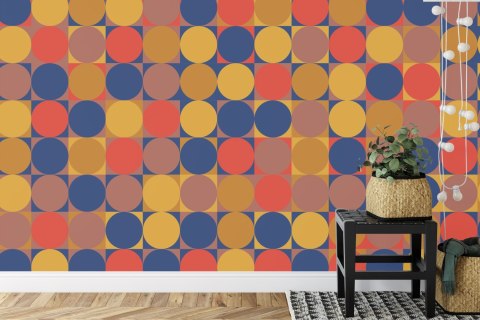 Fototapeta Retro Pattern, Geometric Colorful Abstract