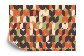 Fototapeta Retro Pattern, Geometric Colorful Abstract