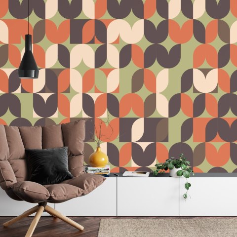 Fototapeta Retro Pattern, Geometric Colorful Abstract
