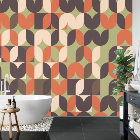 Fototapeta Retro Pattern, Geometric Colorful Abstract