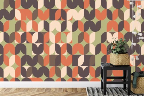Fototapeta Retro Pattern, Geometric Colorful Abstract
