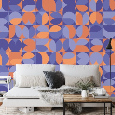 Fototapeta Retro Pattern, Geometric Colorful Abstract