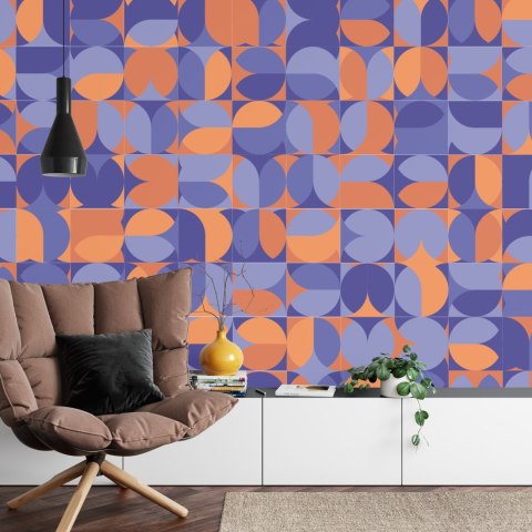 Fototapeta Retro Pattern, Geometric Colorful Abstract