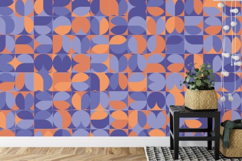 Fototapeta Retro Pattern, Geometric Colorful Abstract