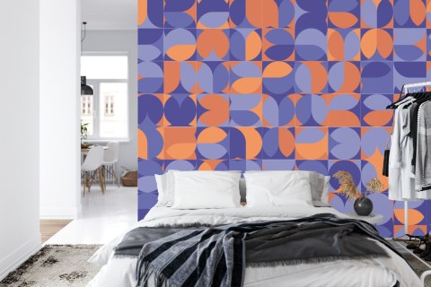 Fototapeta Retro Pattern, Geometric Colorful Abstract
