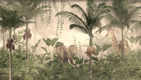 Fototapeta Tropical Trees And Leaves For Digital Printing Wallpaper, Custom Design Wallpaper - 3D