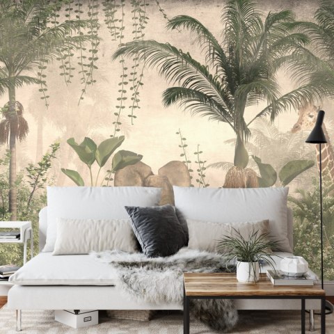 Fototapeta Tropical Trees And Leaves For Digital Printing Wallpaper, Custom Design Wallpaper - 3D
