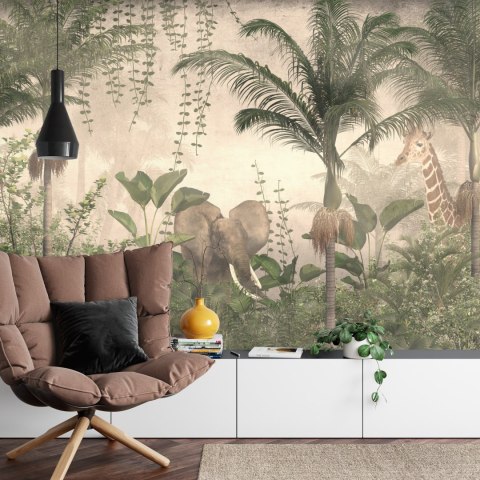 Fototapeta Tropical Trees And Leaves For Digital Printing Wallpaper, Custom Design Wallpaper - 3D
