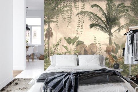 Fototapeta Tropical Trees And Leaves For Digital Printing Wallpaper, Custom Design Wallpaper - 3D