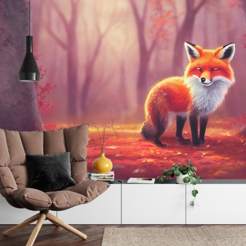 Fototapeta Woodland Fox In Autumn, Created With Ai, Artificial Intelligence