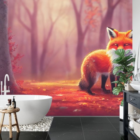 Fototapeta Woodland Fox In Autumn, Created With Ai, Artificial Intelligence