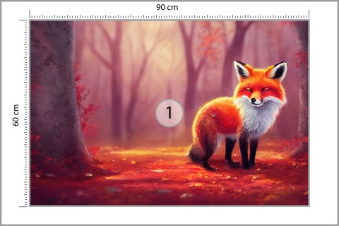 Fototapeta Woodland Fox In Autumn, Created With Ai, Artificial Intelligence