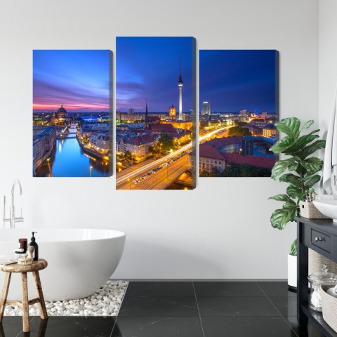 Obraz Wieloczęściowy Panorama Berlina O Zachodzie Słońca