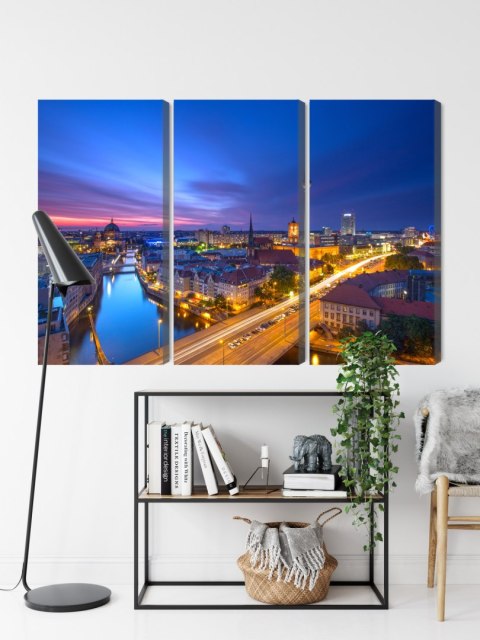 Obraz Wieloczęściowy Panorama Berlina O Zachodzie Słońca