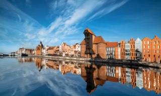 Obraz Wieloczęściowy Panorama Gdańska Z Widokiem Na Rzekę