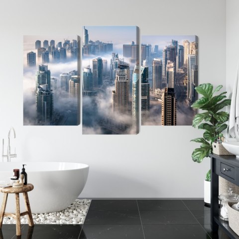 Obraz Wieloczęściowy Panorama Miasta Dubaj We Mgle