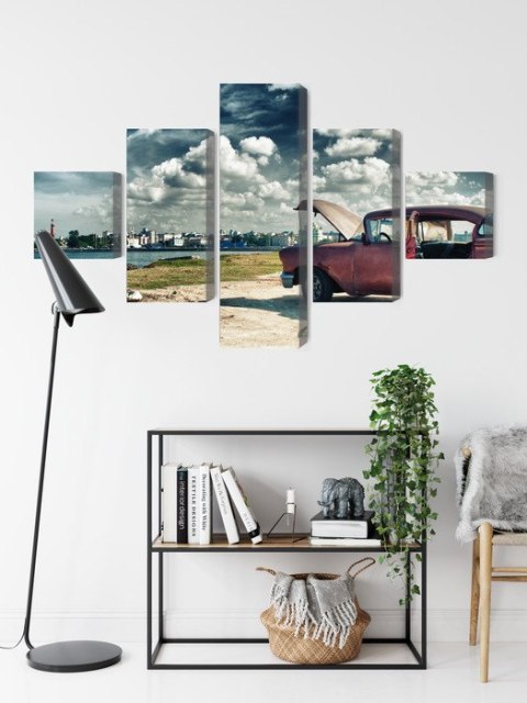 Obraz Wieloczęściowy Panoramiczny Widok Na Hawanę I Malecon
