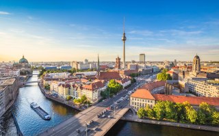 Obraz Wieloczęściowy Szprewa I Panorama Berlina