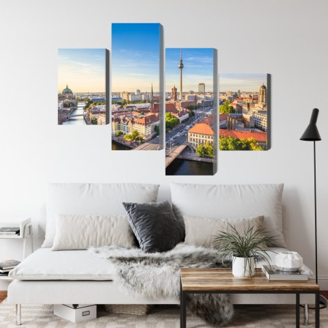 Obraz Wieloczęściowy Szprewa I Panorama Berlina
