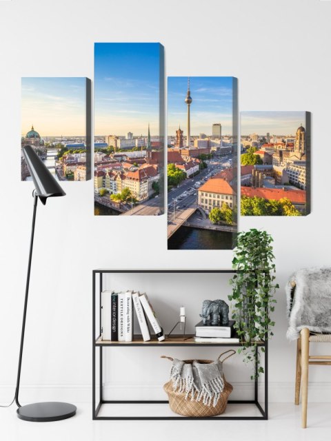 Obraz Wieloczęściowy Szprewa I Panorama Berlina