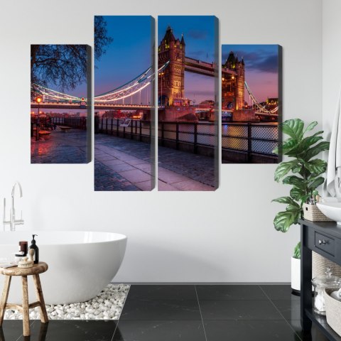Obraz Wieloczęściowy Tower Bridge W Londynie O Zachodzie Słońca