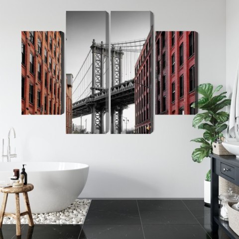 Obraz Wieloczęściowy Widok Na Most Manhattan Bridge Z Ulicy Washington Street