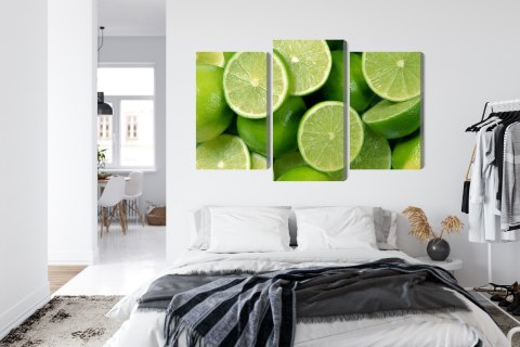 Obraz Wieloczęściowy Połówki Limonki