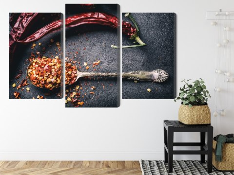 Obraz Wieloczęściowy Suszone Papryczki Chili