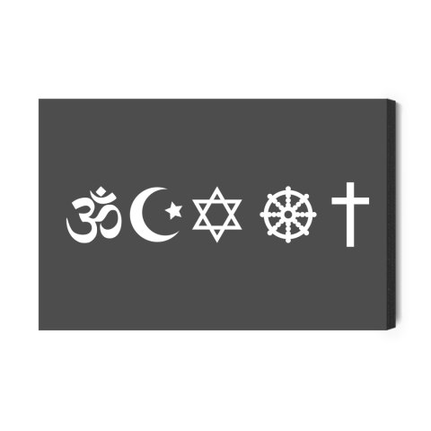 Obraz Na Płótnie Zestaw Ikon Symboli Religijnych