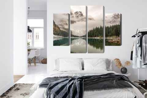 Obraz Wieloczęściowy Jezioro Moraine W Parku Narodowym Banff, Kanada